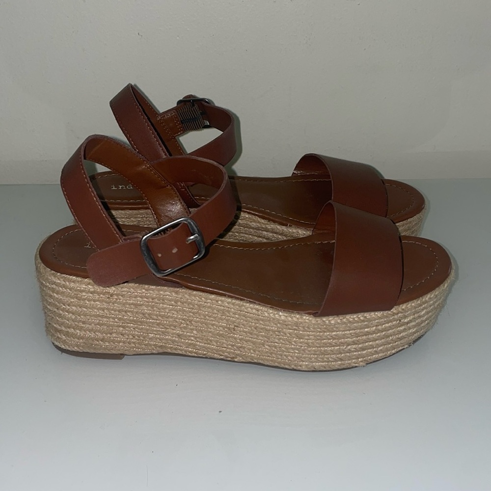 Indigo Road Faux Leather Wedges